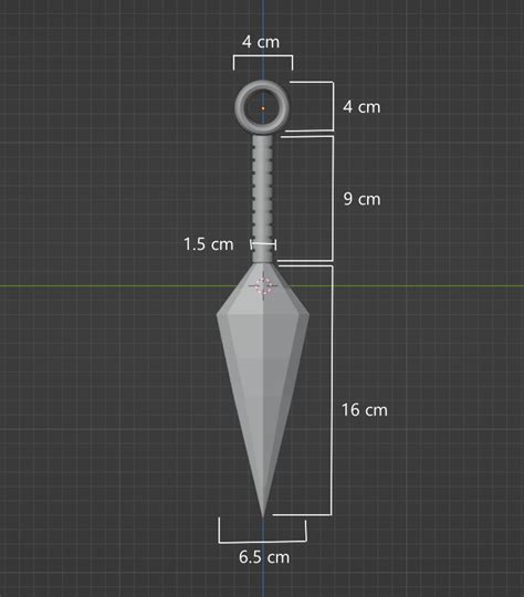 Kunai Knife Dimensions