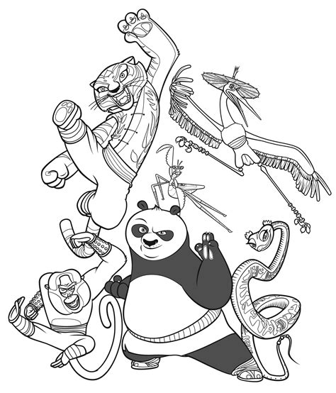 Kung Fu Panda 4 Coloring Pages