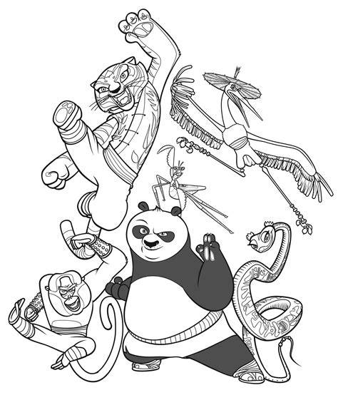 Kung Fu Panda Colouring Pages