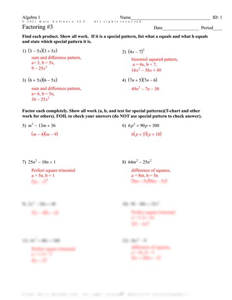 Kuta Worksheets Algebra 1