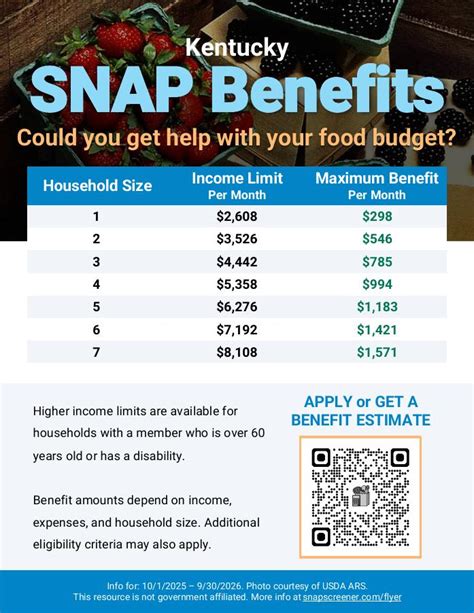 Ky Food Stamps Income Chart