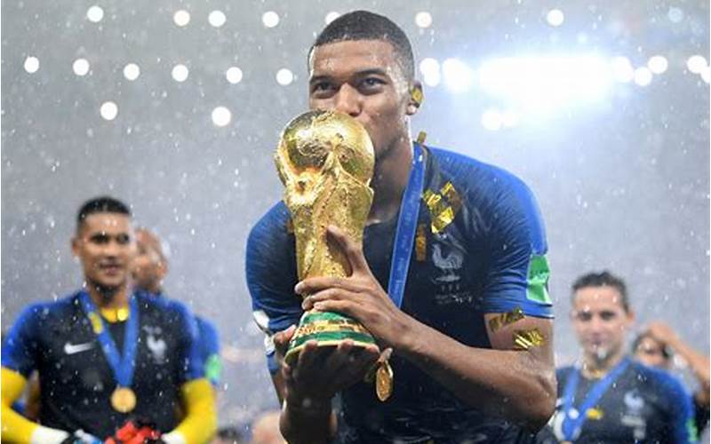Kylian Mbappé With World Cup Trophy