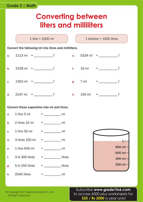 L And Ml Worksheet