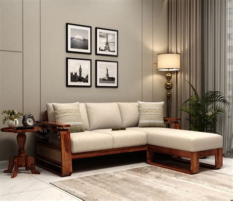 L Shape Wooden Sofa Designs