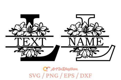 Get Creative with L Split Monogram SVG: Elevate Your Designs with this Fancy Font