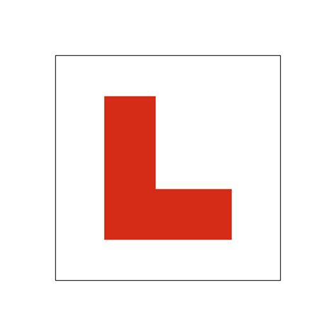 L Sticker Car Uk