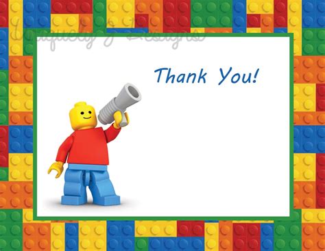 Lego Thank You Notes Printable Free