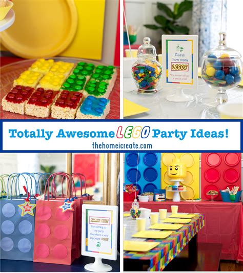Children gleefully playing with LEGO bricks and enjoying a LEGO-themed party, creating a playful and imaginative atmosphere.