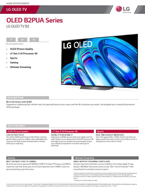 LG B2 Series features