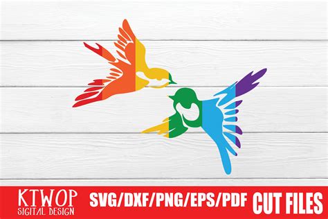 Download LGBT Cut Files, Gay Pride Birds DXF Files