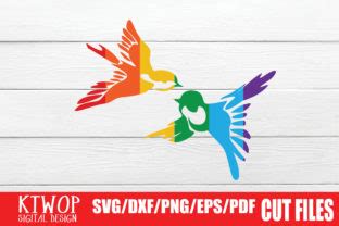 Download LGBT Cut Files, Gay Pride Birds For Crafts