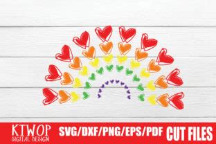 Download LGBT Cut Files, Gay Pride Heart DXF Files