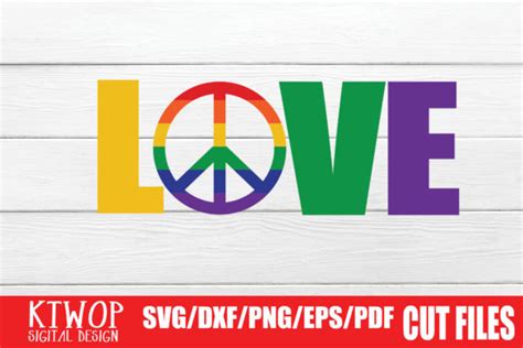 Download LGBT Cut Files, Gay Pride Peace DXF Files