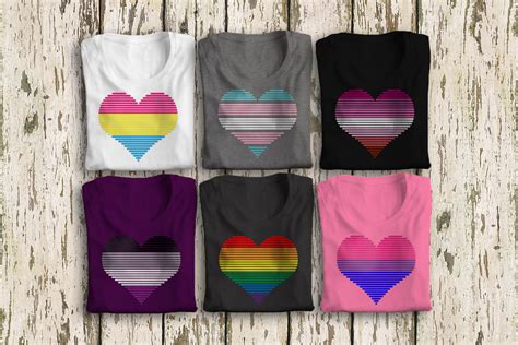 Download LGBT Pride Hearts Set For Crafts