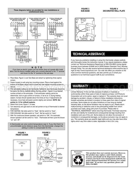 Lux-Products-T40-1143SA-Thermostat-User-Manual