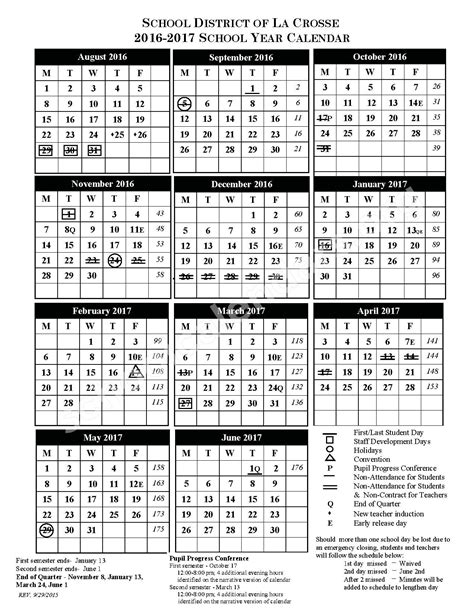 La Crosse Calendar