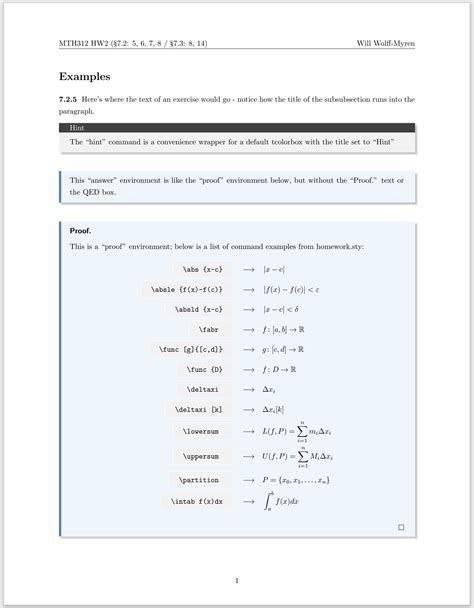 Latex Template For Homework