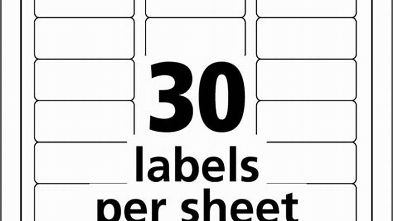 Labeling Made Easy: Mastering Organization with Label Templates 30 Per Sheet