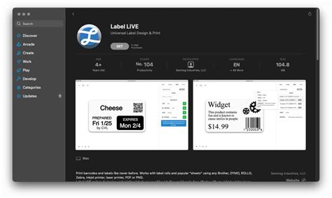 Label LIVE on the Mac App Store