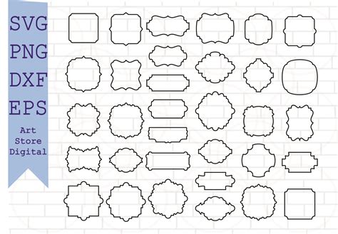 Download Label Outline Frame For Cricut