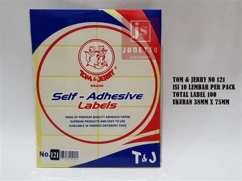 Label Tom & Jerry 121 Excel