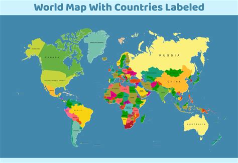 Labeled Country Map