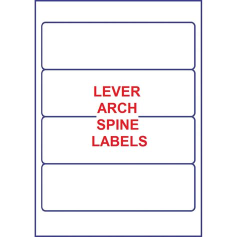 Free Lever Arch File Spine Label Template