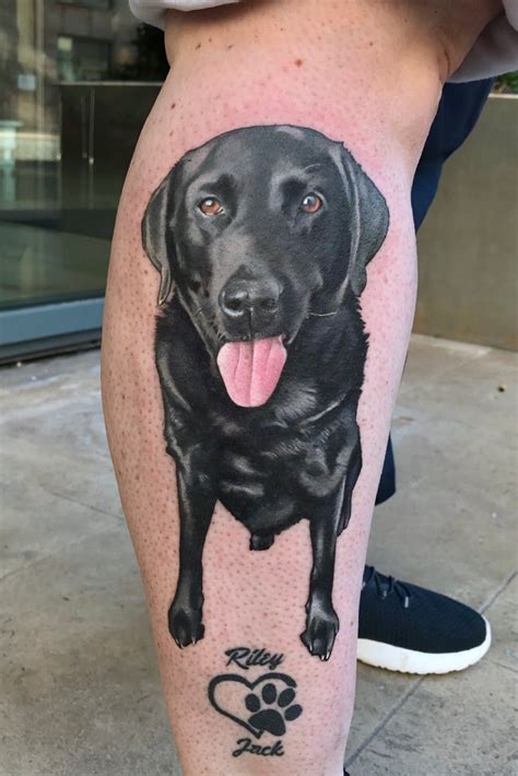 Labrador Retriever tattoo Dog tattoos, Dog portrait