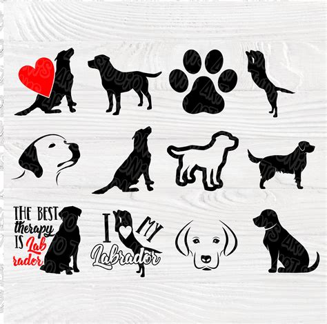 Download Labrador SVG Cut Files, Labrador Bundle Printable