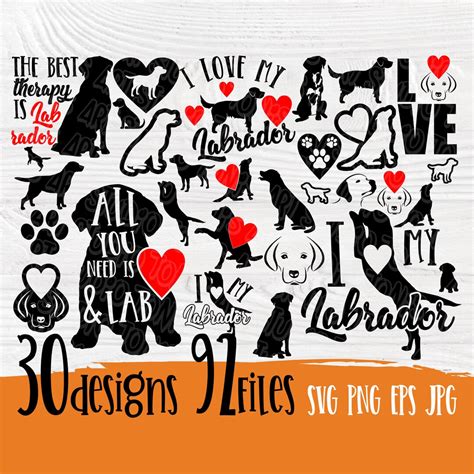 Download Labrador SVG Cut Files, Labrador Bundle for Cricut