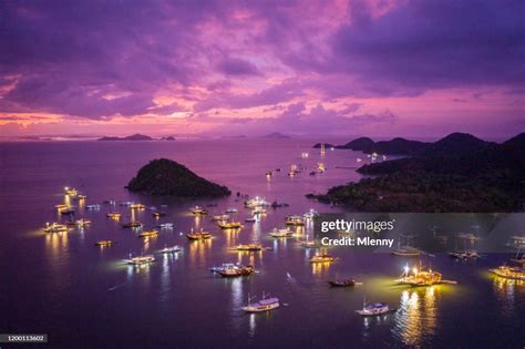 Labuan Bajo harbor sunset
