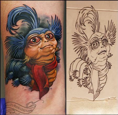 Labyrinth Worm Tattoo