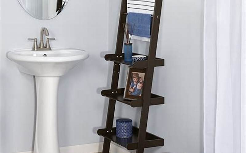 Ladder Shelves Bathroom