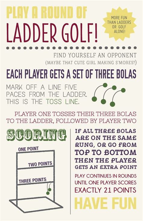 Ladder Ball Rules Printable