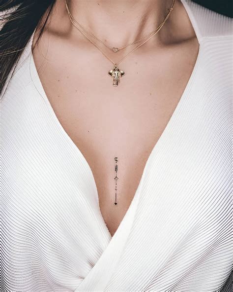 Ladies Small Chest Tattoos