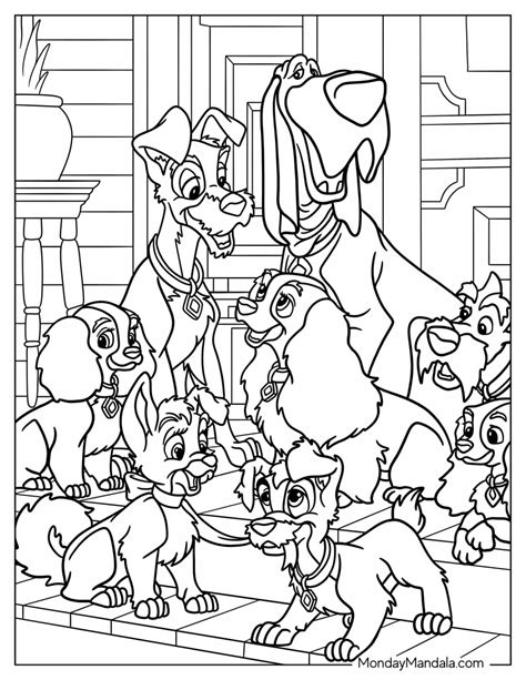 Lady And The Tramp Coloring Pages