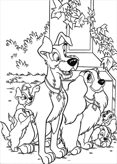 Lady and the Tramp Printable Coloring Pages Disney Coloring Book