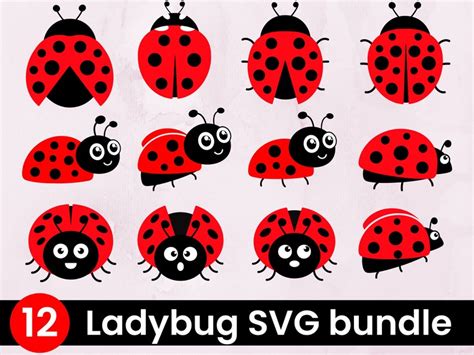 Download Ladybug Design Bundle Cricut SVG For Crafts