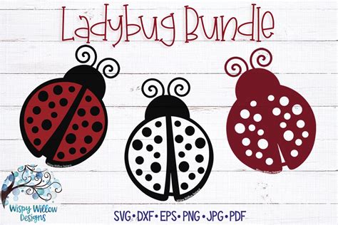 Download Ladybug Design Bundle Cut Files
