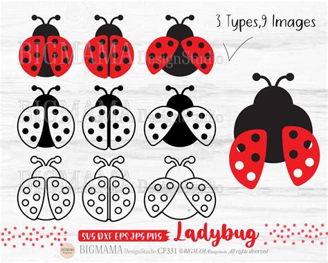 Sprinkle Some Luck: Get Your Hands on Precious Ladybugs SVG for Elevated Crafting!