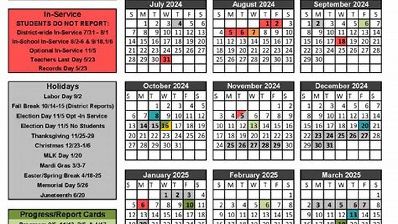 Lafayette Parish Library Calendar