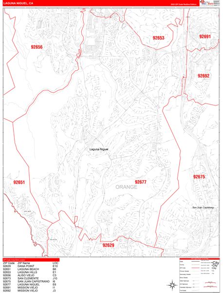 Laguna Niguel Zip Code Map