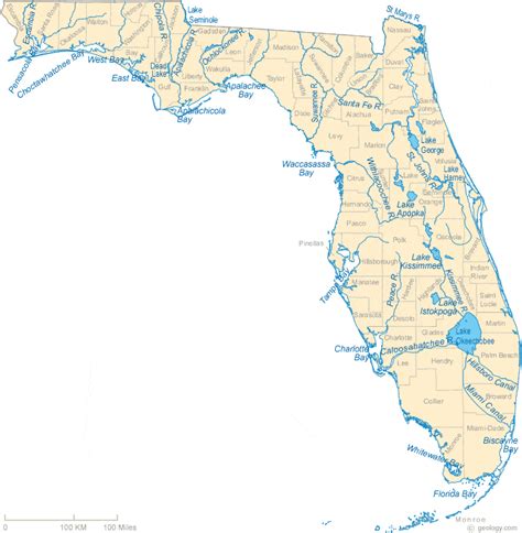 Lake Map Of Florida