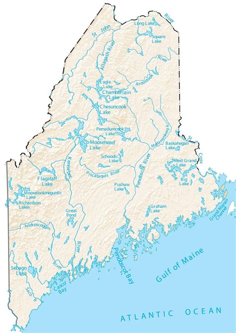 Lake Map Of Maine