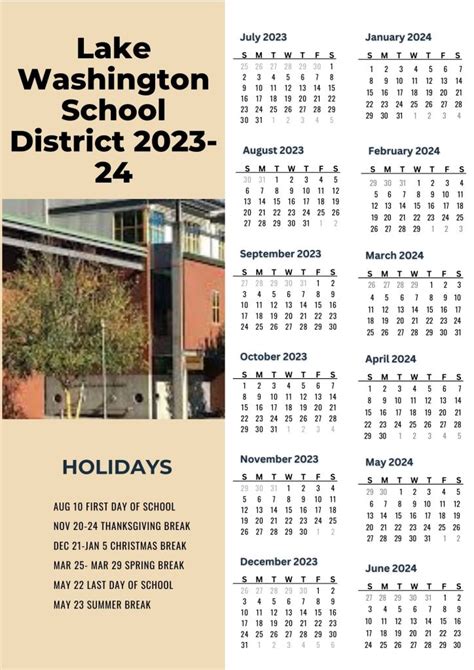 Lake Washington District Calendar