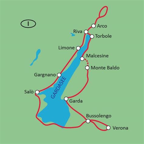 Lake Garda tour map
