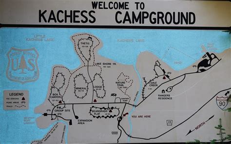 Lake Kachess Campground. The areas studied are outlined by the dotted