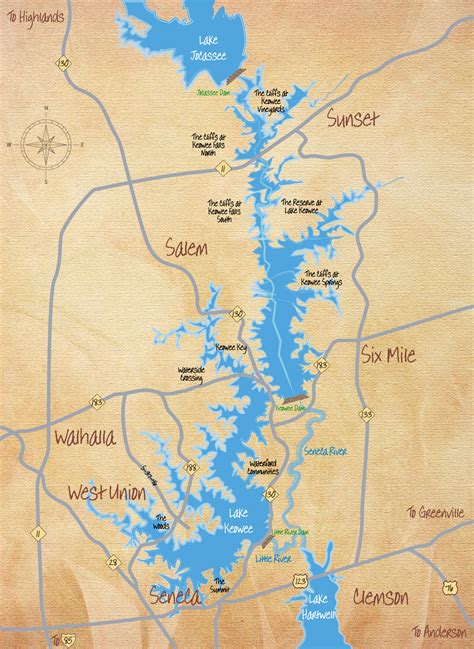 Lake Keowee Map