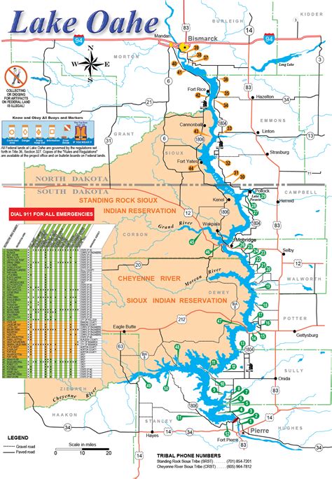 Lake Oahe Maps
