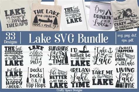 Download Lake Quotes SVG Bundle Cut Files